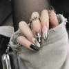 Factory direct sales of retro nail alloy jewelry, Crochet cross, lion head, heart, Pharaoh nail drill decoration Specification image